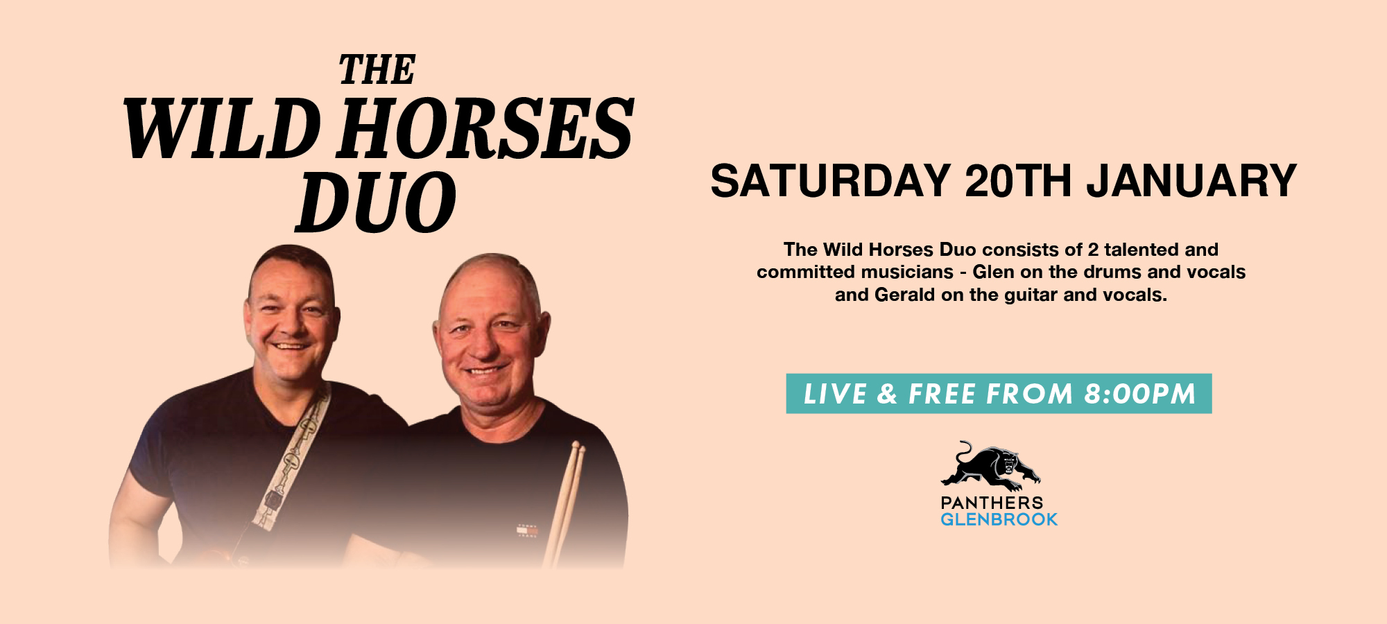Wild Horses Duo – Saturday Live Entertainment in January
