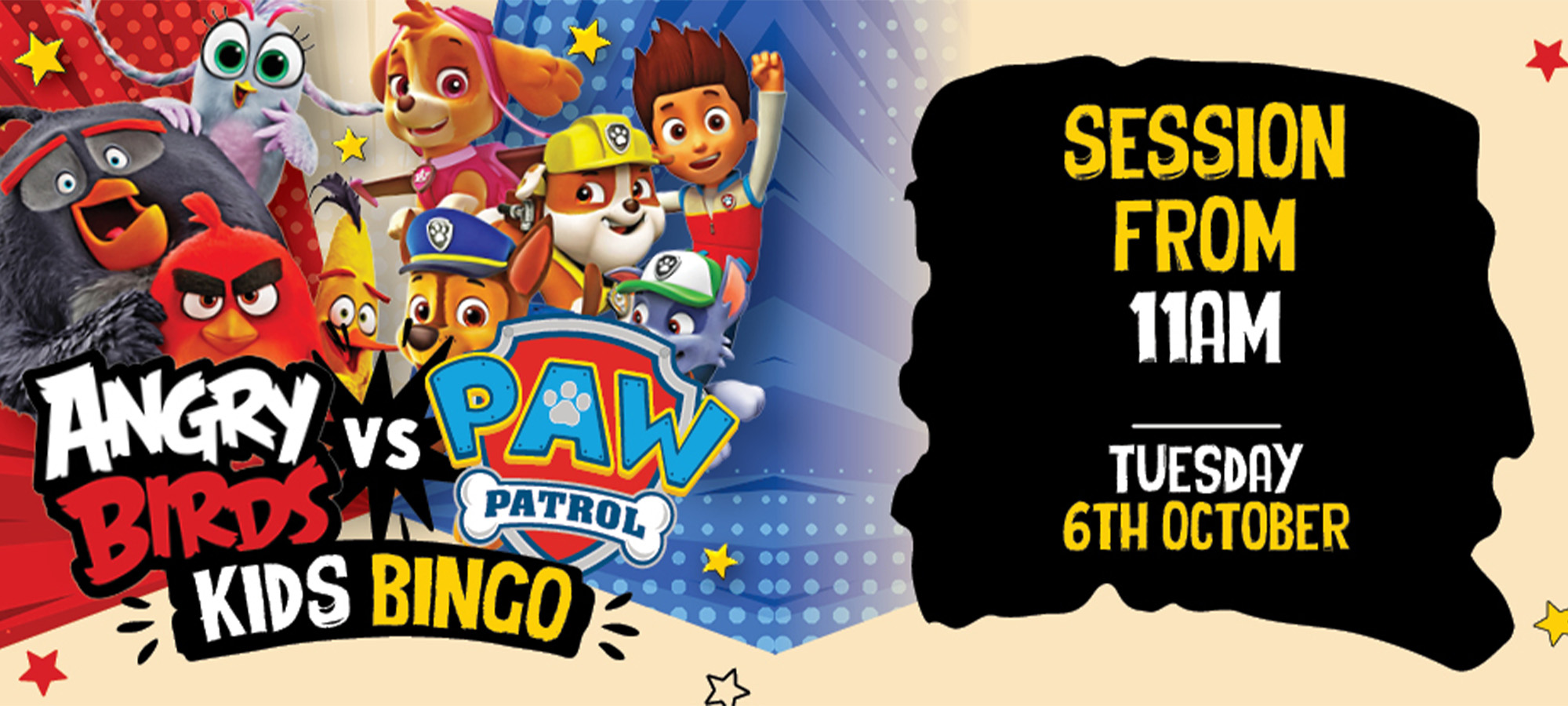 Angry Birds vs PAW Patrol Kids Bingo