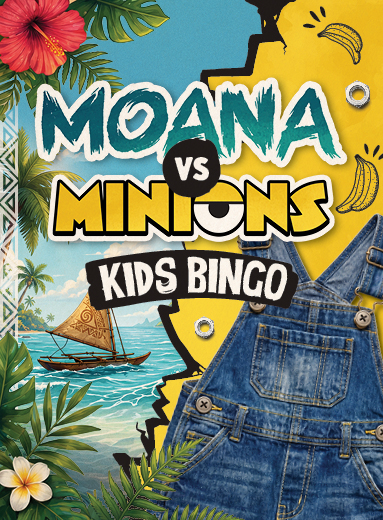 Moana vs Minions Kids Bingo